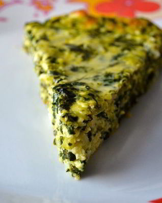 Запеченная фриттата со шпинатом