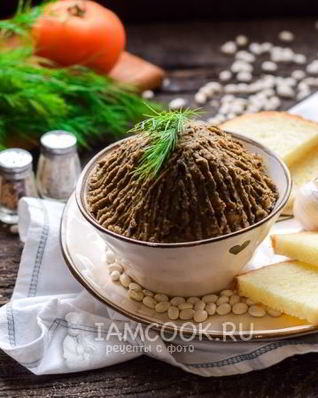 Паштет из фасоли с сушеными грибами