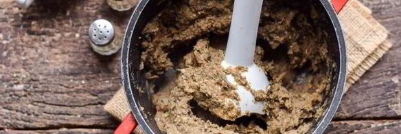 паштет из фасоли с сушеными грибами