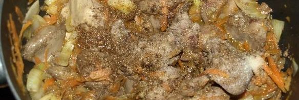 паштет из куриной печени и зеленого горошка