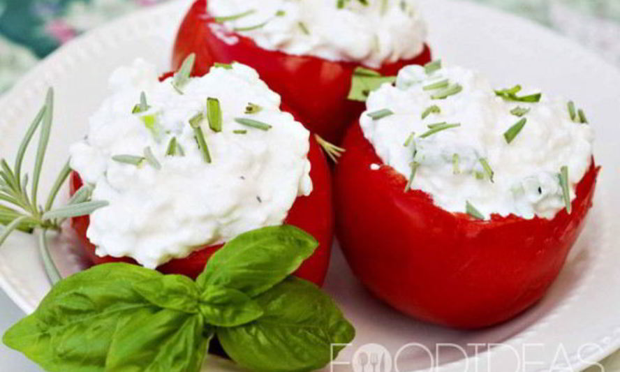 Рецепт помидоров с творожной начинкой
