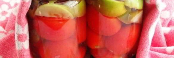 помидоры с яблоками на зиму без уксуса