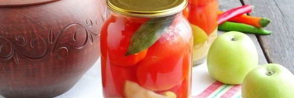 помидоры с яблоками на зиму без уксуса