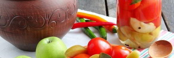 помидоры с яблоками на зиму без уксуса