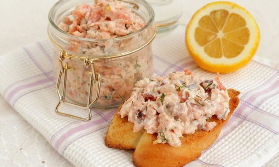 Рецепт рийета из лосося с миндалем