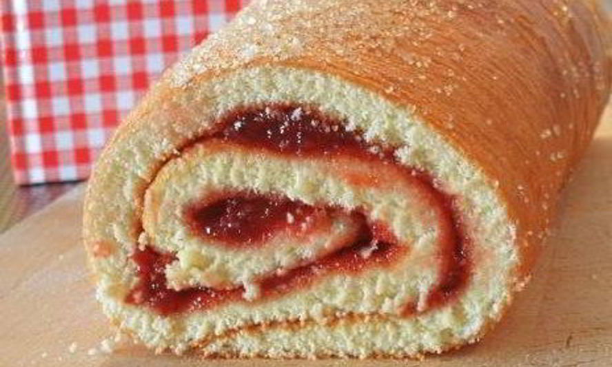 Рецепт бисквитного рулета с творогом