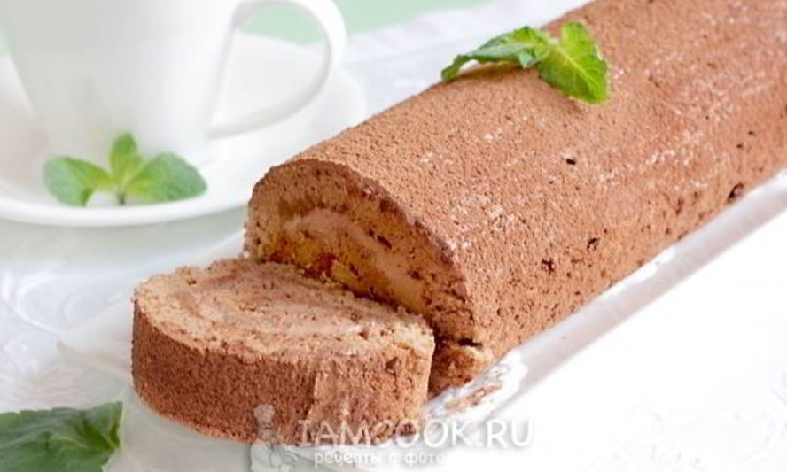 Рецепт бисквитного рулета трюфель