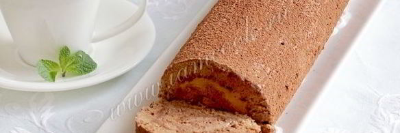 бисквитный рулет трюфель