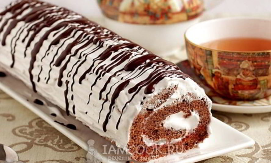 Рецепт бисквитного рулета за 5 минут
