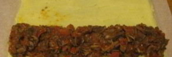 картофельный рулет с овощами