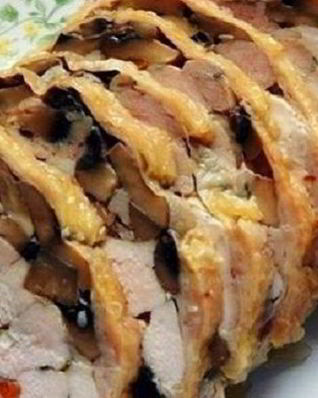 Куриный рулет с черносливом