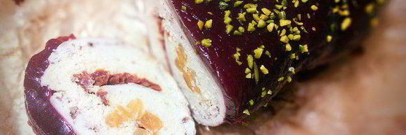 куриный рулет в гранатовом желе