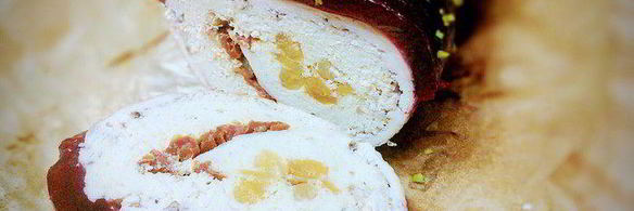 куриный рулет в гранатовом желе