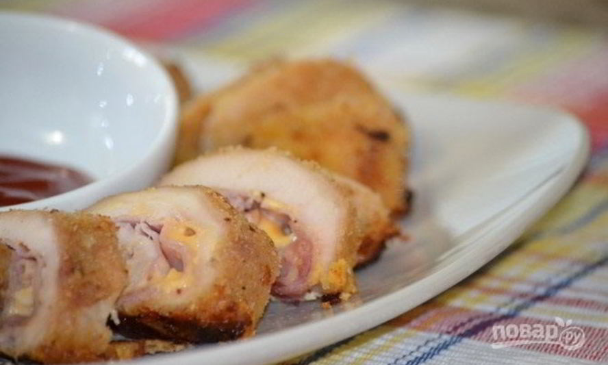 Рецепт куриных рулетиков кордон блю