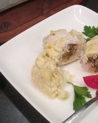 Куриные рулетики с начинкой из печени