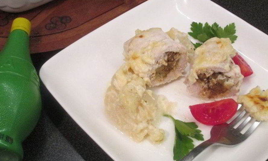 Рецепт куриных рулетиков с начинкой из печени