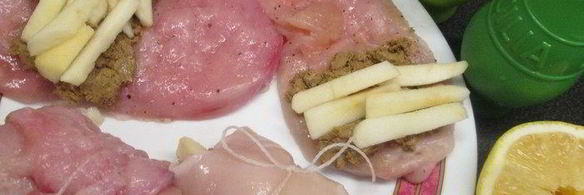 куриные рулетики с начинкой из печени