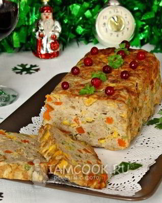 Мясной рулет Конфетти