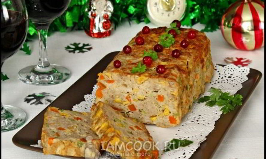 Рецепт мясного рулета конфетти