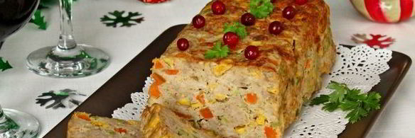 мясной рулет конфетти