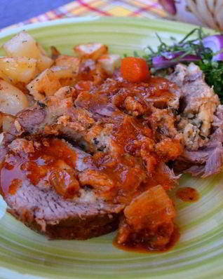 Мясной рулет по-неаполитански