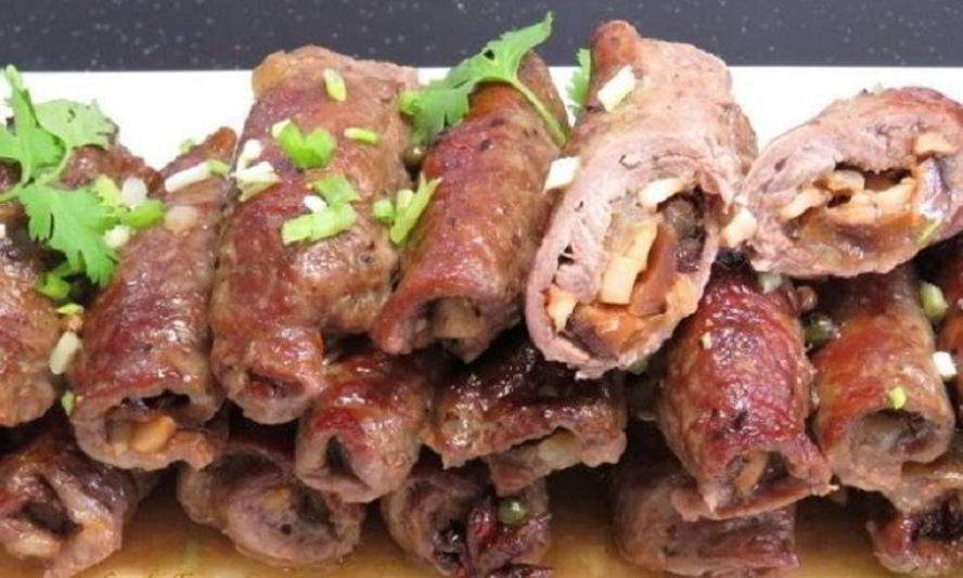Рецепт мясных рулетов с начинкой