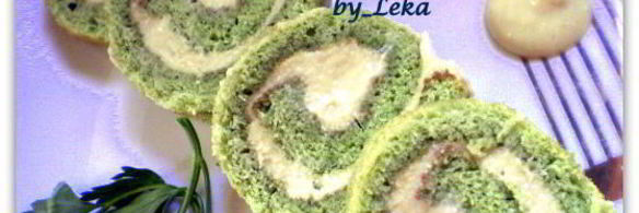 необычный сладкий рулет с баклажанами и петрушкой