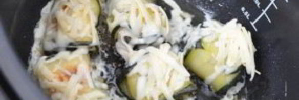 нежные рулетики из кабачков с куриным филе