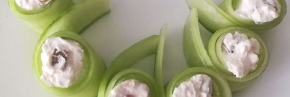 огуречные рулетики с брынзой и оливками