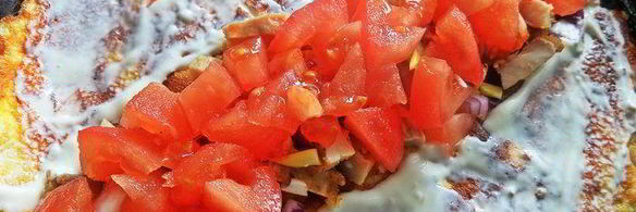 омлетный рулет с начинкой