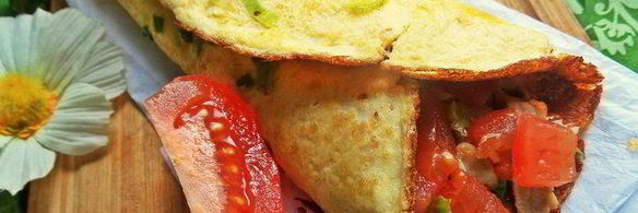 омлетный рулет с начинкой