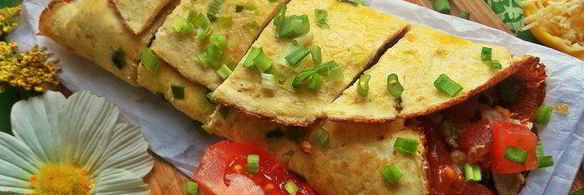 омлетный рулет с начинкой