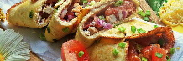 омлетный рулет с начинкой