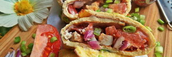 омлетный рулет с начинкой