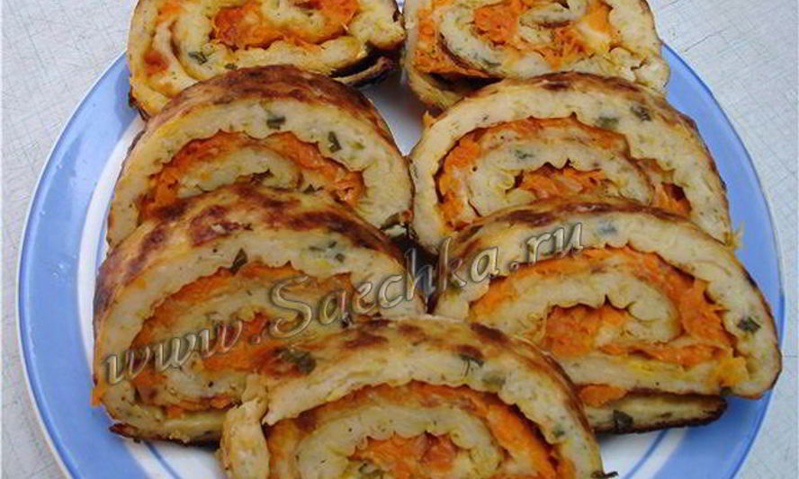 Рецепт рулета из кабачка