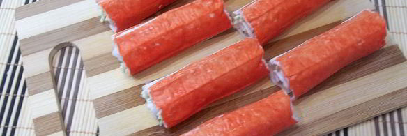 рулет из крабовых палочек