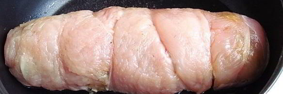 рулет из курицы и грибов в слоеном тесте