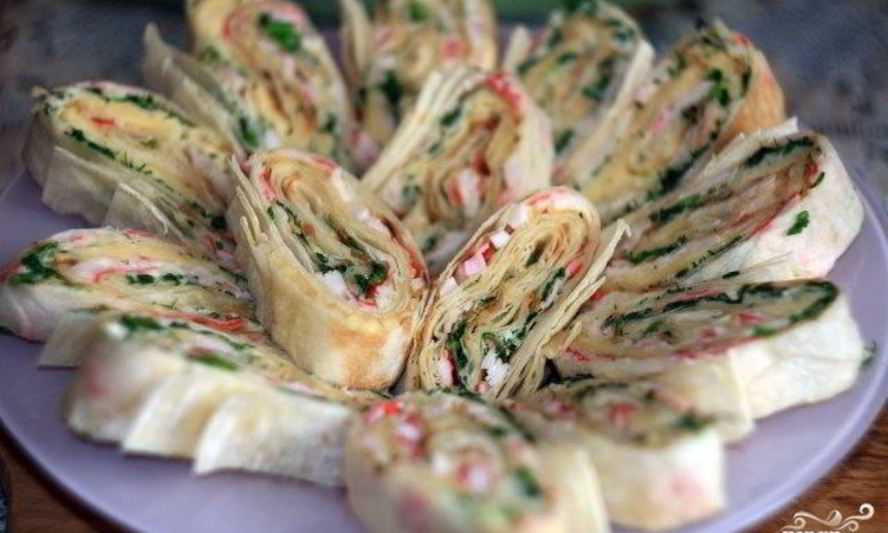 Рецепт рулета из лаваша с курицей