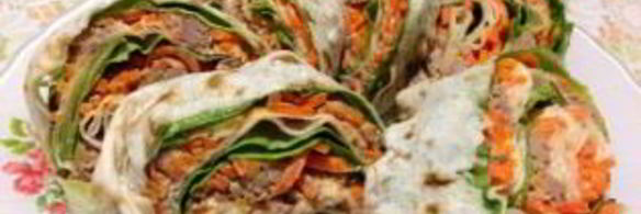 рулет из лаваша с морковкой по-корейски