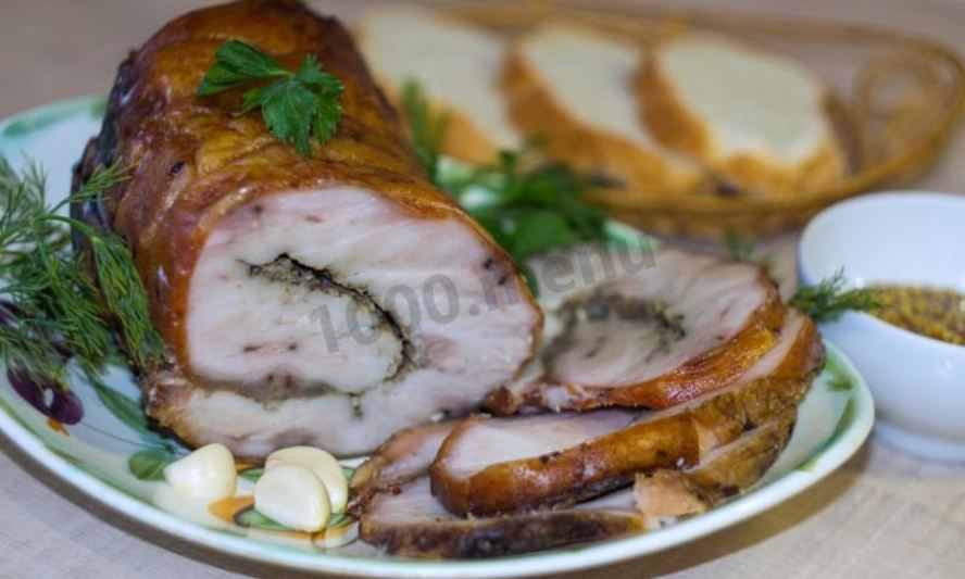 Рецепт рулета из пузанины в духовке