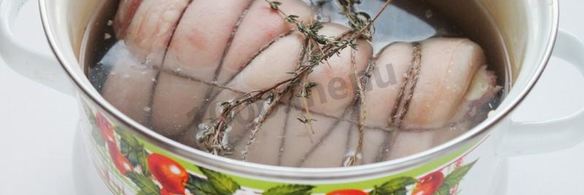 рулет из пузанины вареный