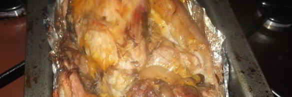 рулет из свиной рульки с грибами