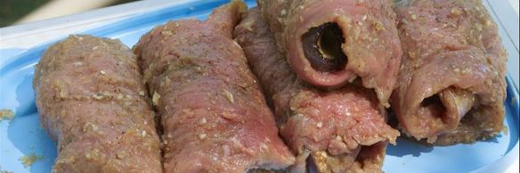 рулет из телятины и баклажана