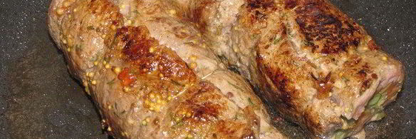 рулет из телятины с овощами