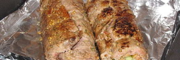 рулет из телятины с овощами