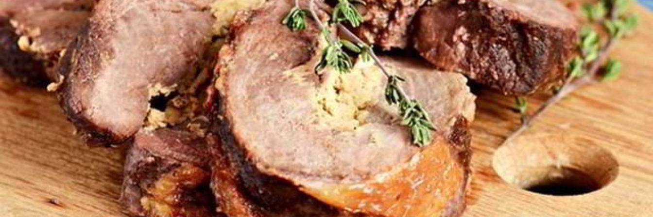 Рулет из утки с грибами