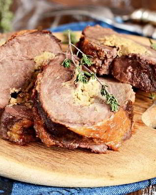 Рулет из утки с грибами