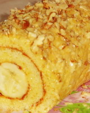 Рулет с бананом