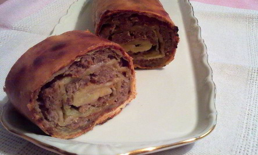 Рецепт рулета с капустой и мясом