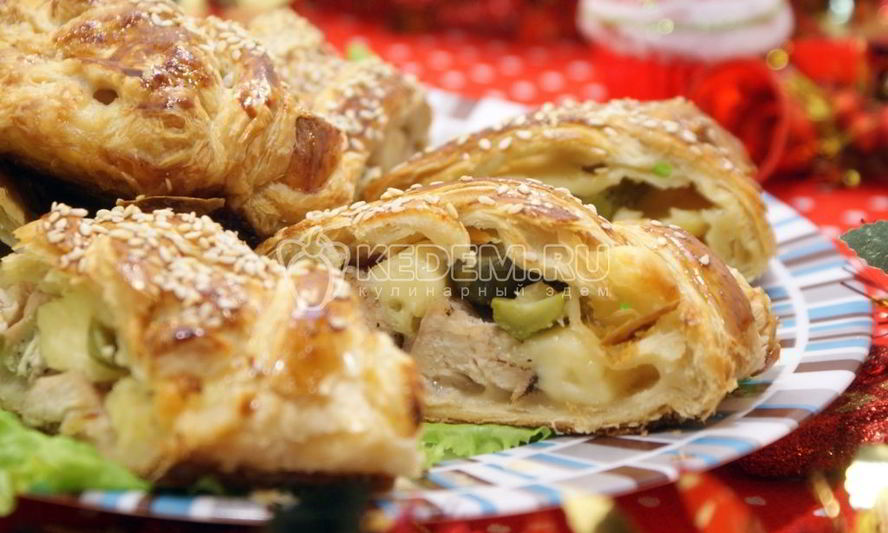 Рецепт рулета с курицей на рождество